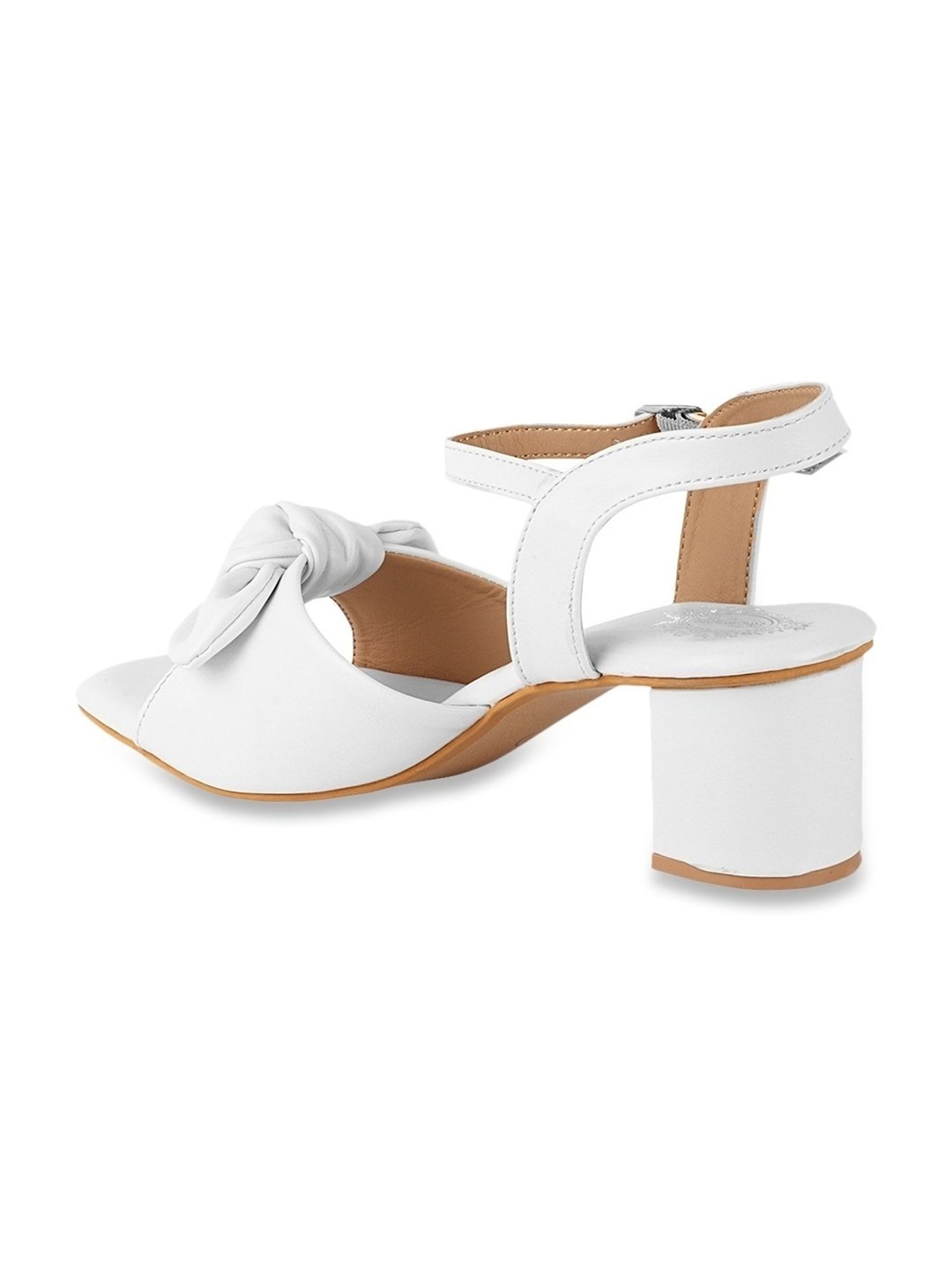 Shoetopia Women's White Ankle Strap Sandals