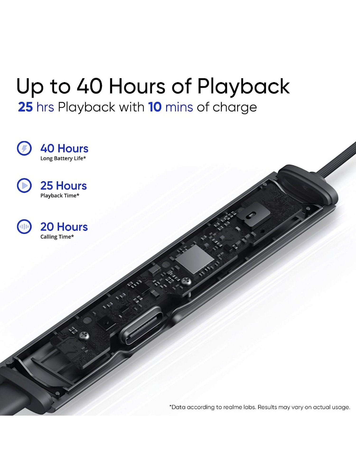 realme Buds Wireless 3 In Ear BT Neckband with 30dB ANC & upto 40Hrs Playback (Vitality White)