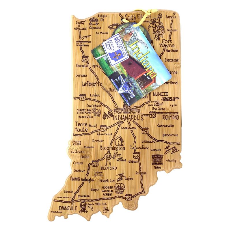 Totally Bamboo Destination Indiana Serving and Cutting Board