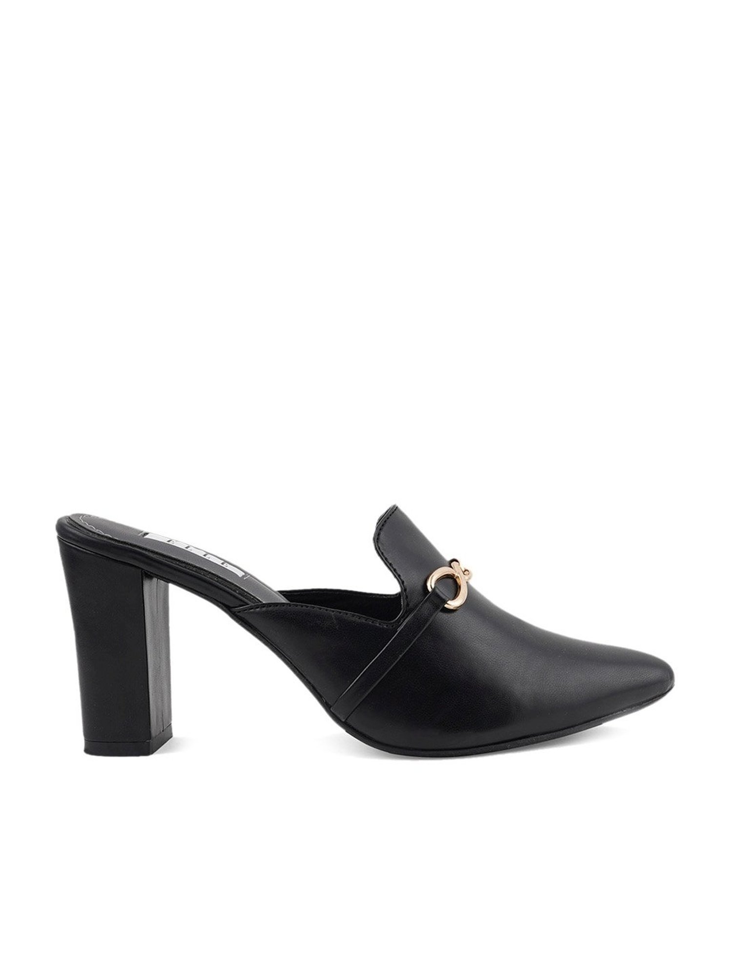 Elle Women's Black Mule Shoes