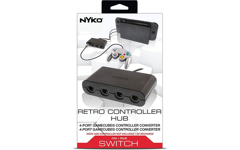 Nyko Retro Controller Hub for Nintendo Switch - 4 Controller parts - Powered via 2 USB ports - Provides enough voltage for 4 controllers