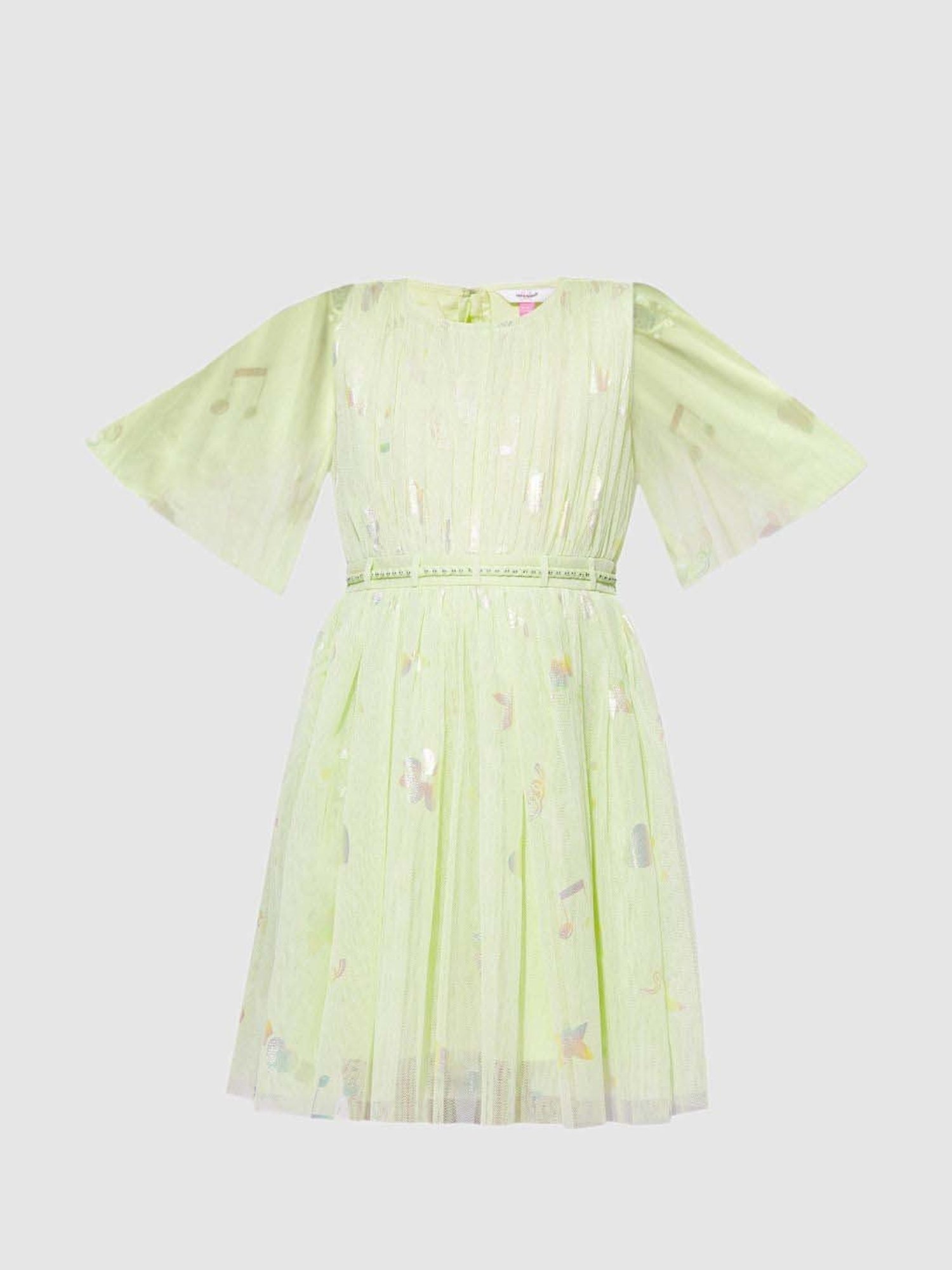 Vero Moda Girls Green Printed Dress