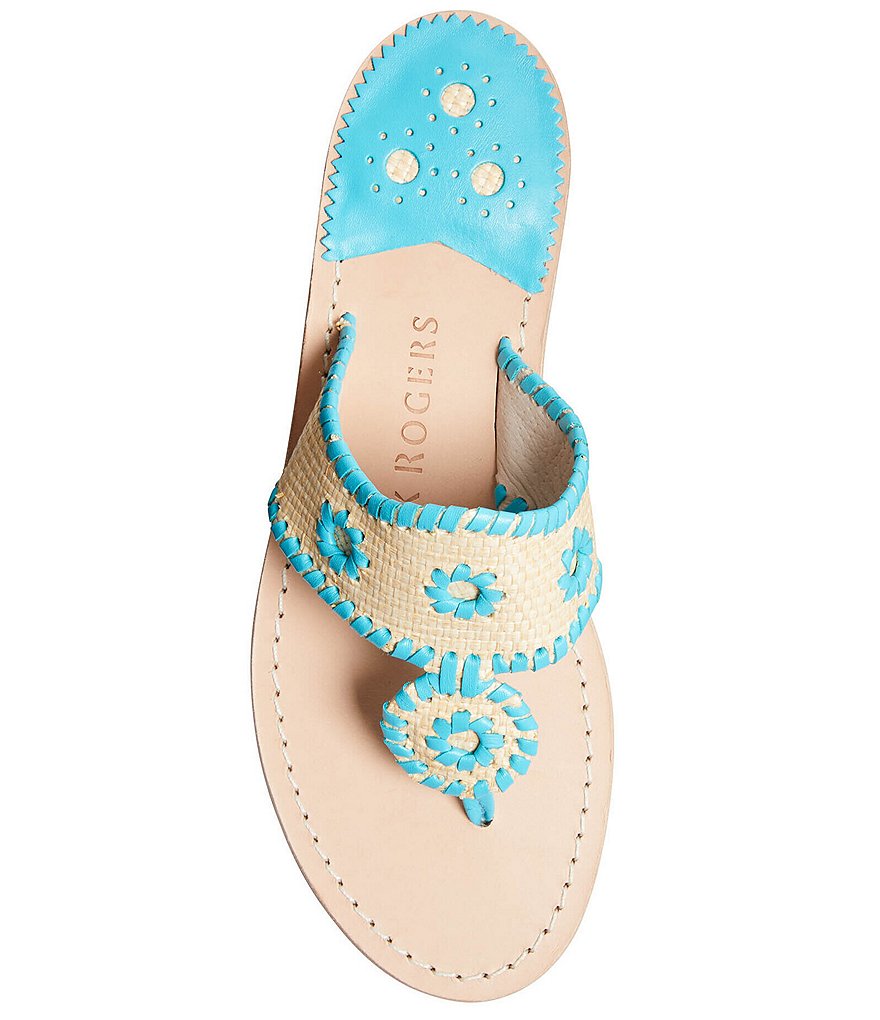 Jack Rogers Jacks Rattan Flat Thong Sandals