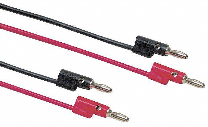 Pomona BANANA PLUG PATCH CORD,  STACKABLE,  BLACK Black  B-60-0