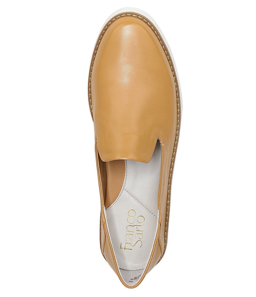 Franco Sarto Iconic Leather Slip-On Platform Sneakers