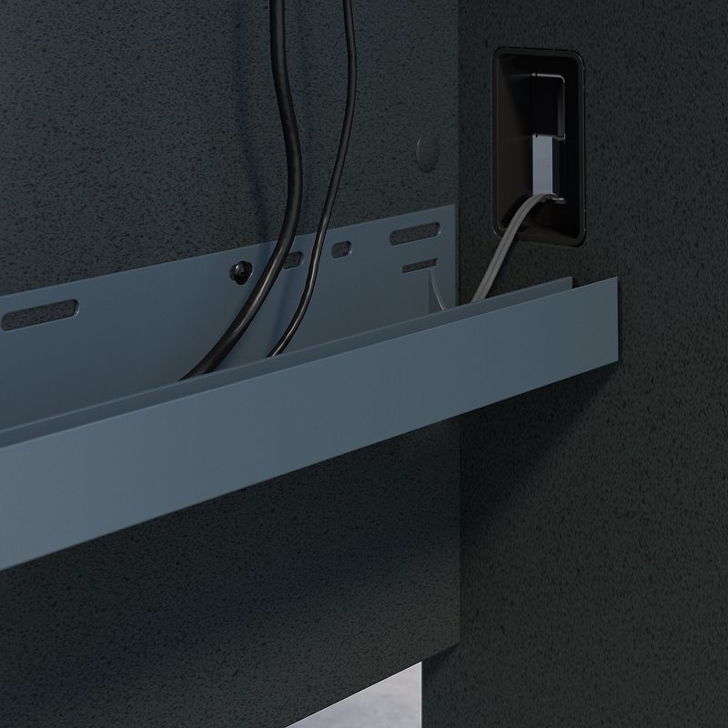 Bush Business Furniture Cubix Left Corner Desk w/Mobile File Cabinet Hansen Cherry/Galaxy SRA074HCSU