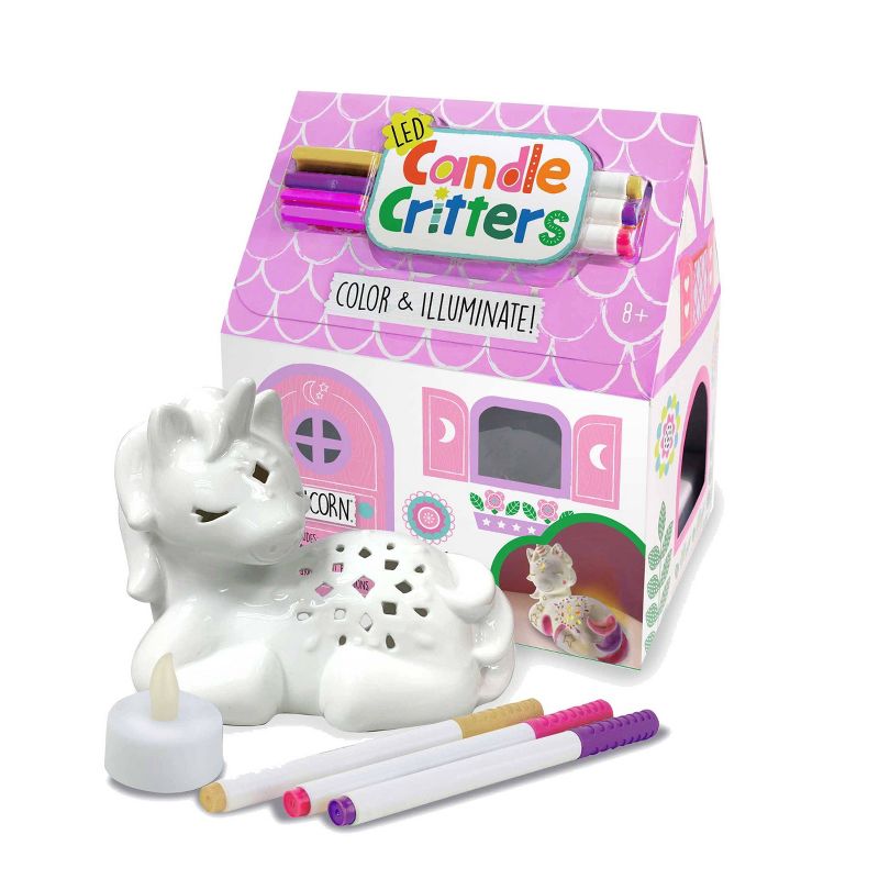 Bright Stripes LED Candle Critters - Unicorn