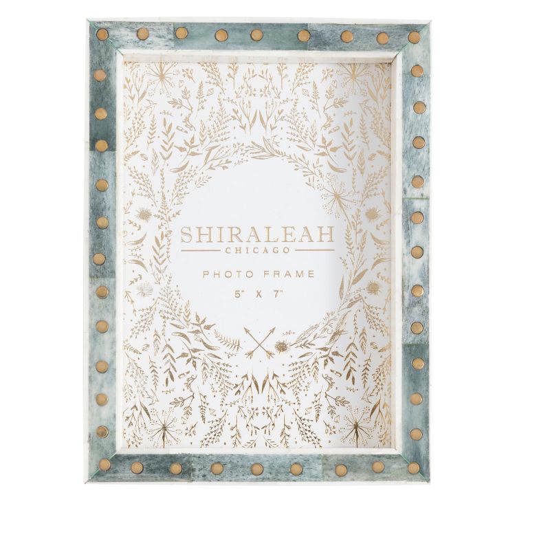 Granada Studded 5 X 7 Picture Frame - Green - Shiraleah