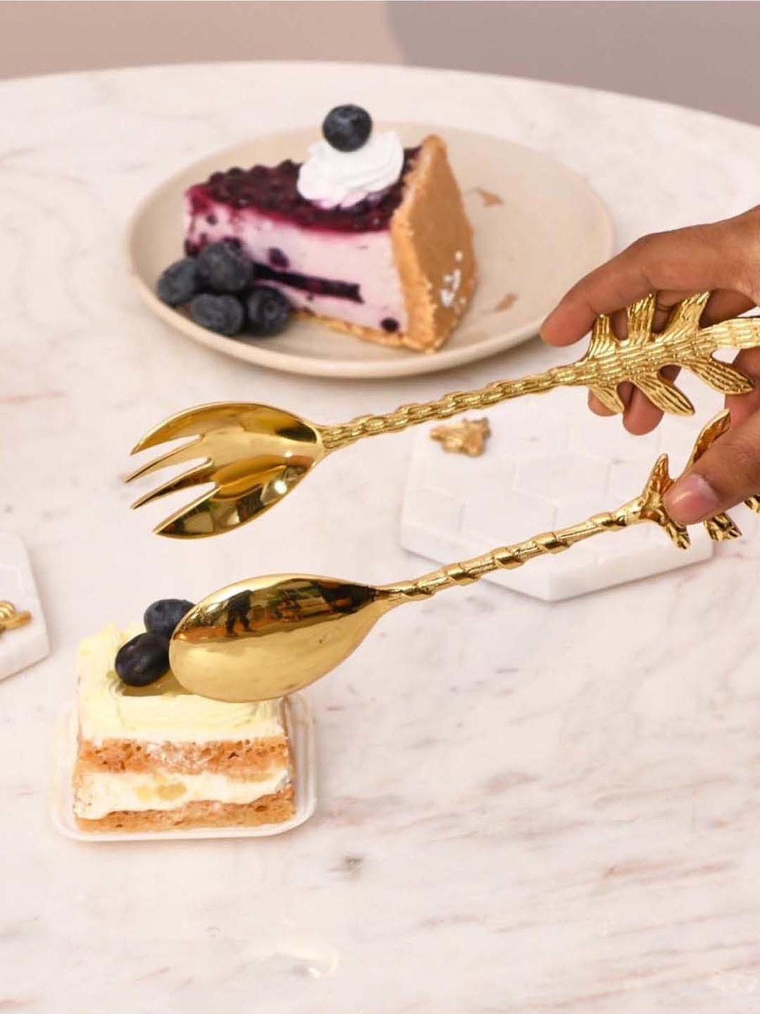 Mason Home Royal Floral Bloom Tongs - Gold