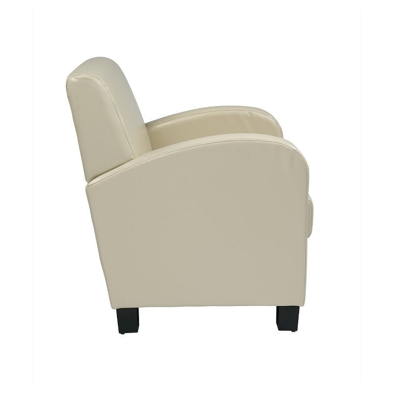 Eco Leather Club Chair Cream/Espresso - OSP Home Furnishings