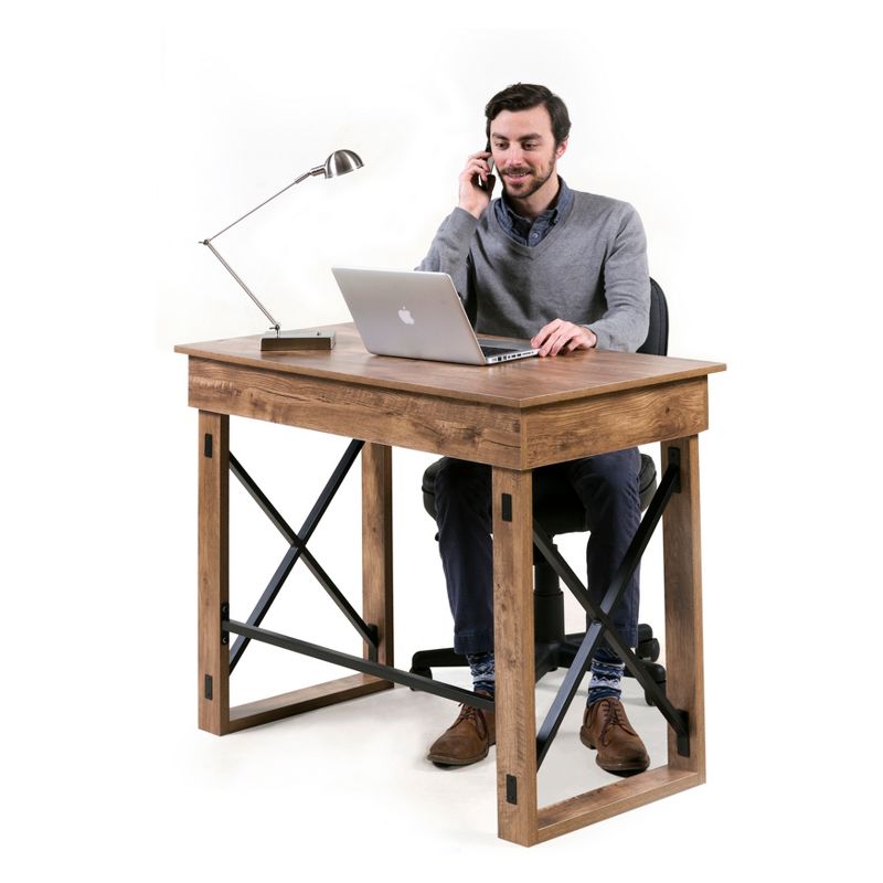 Martin Standing Desk With Drawer Oak - OneSpace