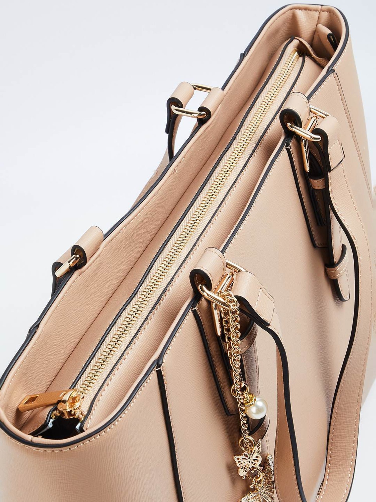 Code by Lifestyle Pink Solid Shoulder Handbag