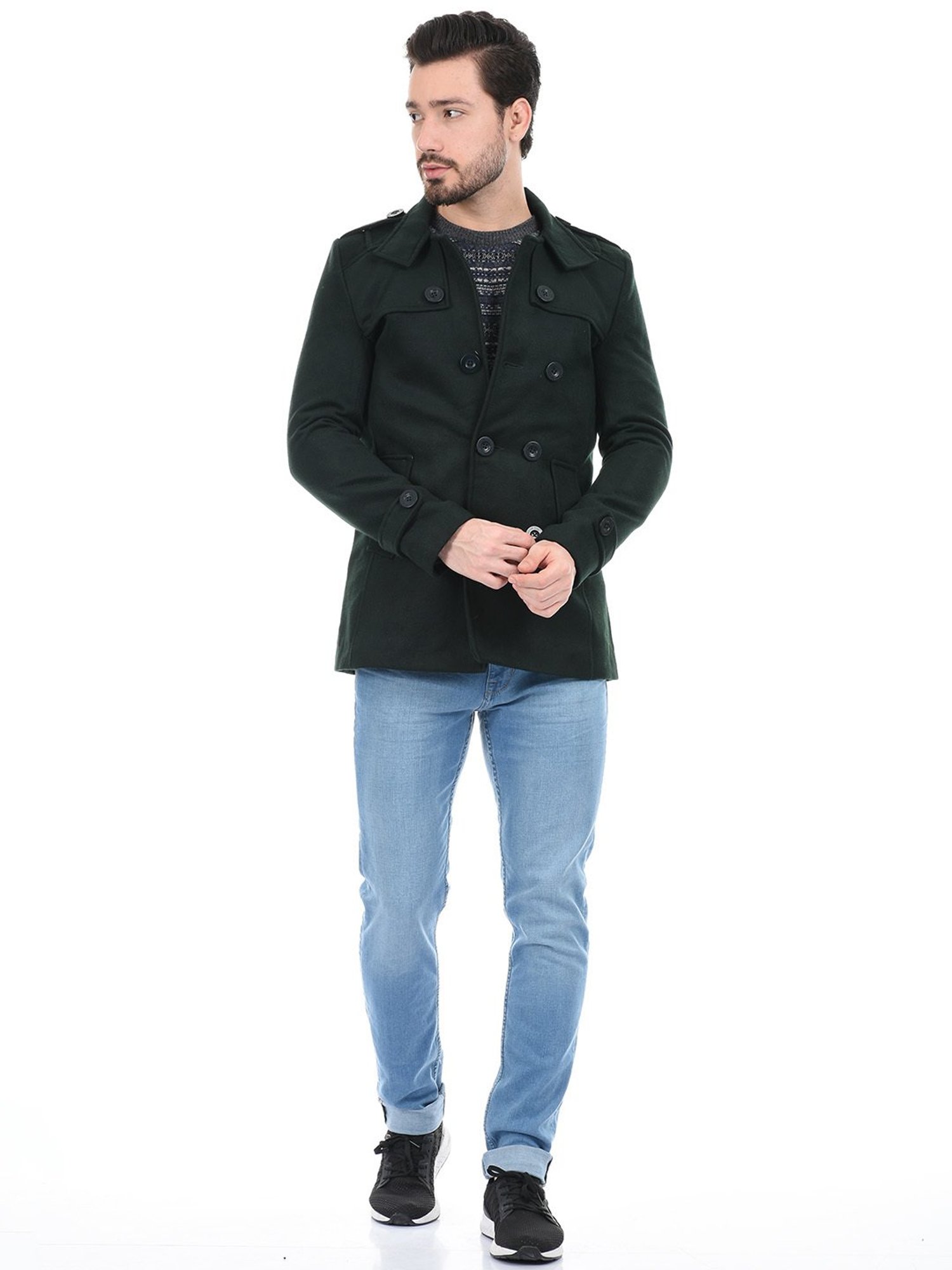 London Fog Green Regular Fit Blazer