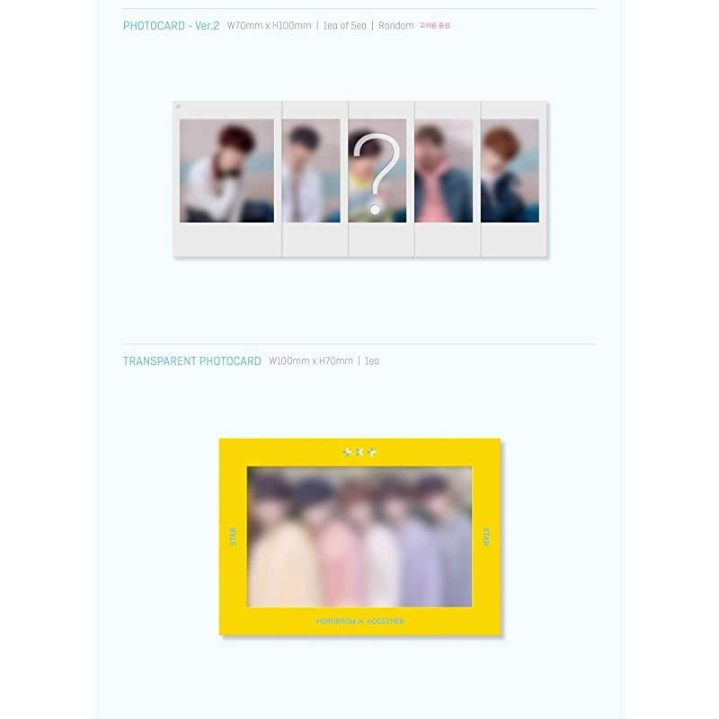 TXT Tomorrow X Together THE DREAM CHAPTER STAR Debut Album 1CD+Photobook+2Photocards+1Transparent Photocard+Sticker Pack+Folded Poster+Extra Photocards Set