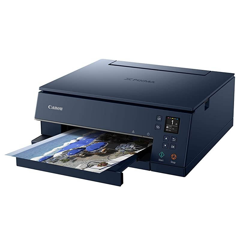 TS6320 All-In-One Wireless Color Printer with Copier, Scanner and Mobile Printing, Navy, Works with Alexa