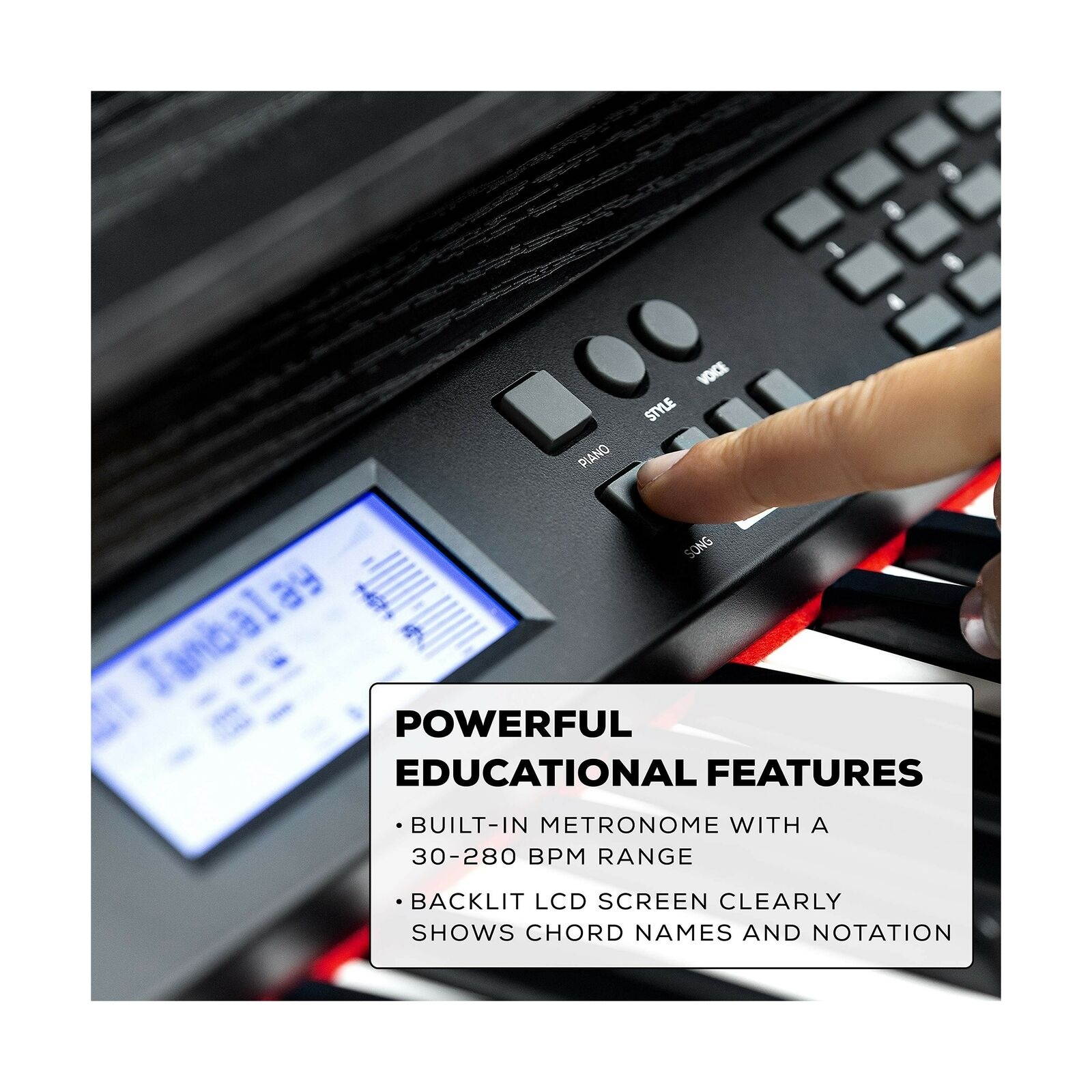 Alesis Virtue - 88-Key Beginner Digital Piano with Full-Size Velocity-Sensiti...