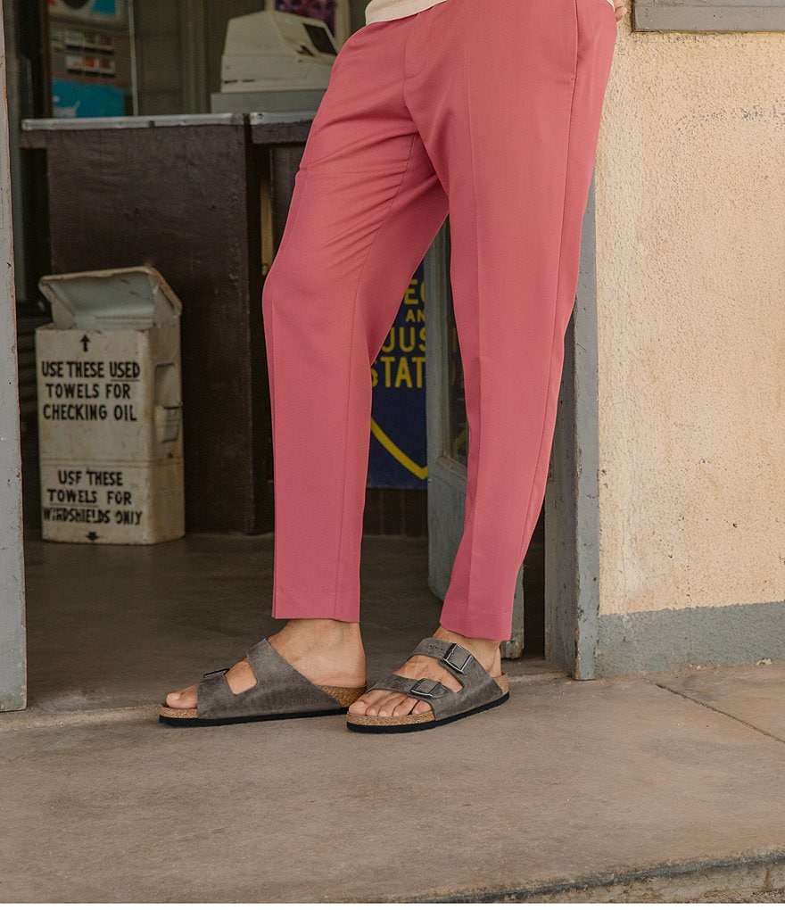 Birkenstock Arizona Men's Oiled Leather Soft Footbed Slip On Sandals