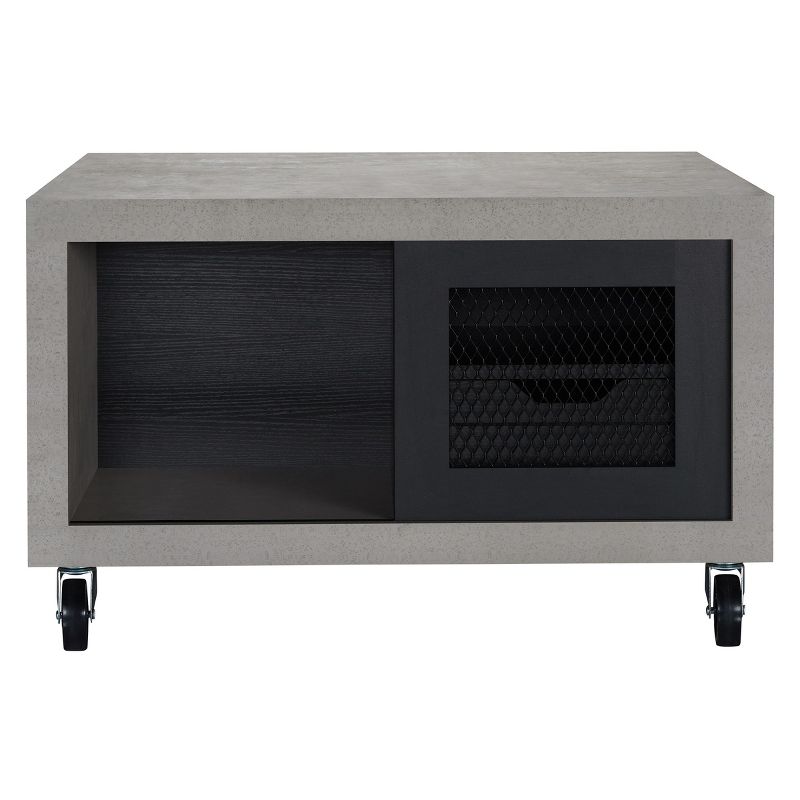 Rayna Industrial Coffee Table Black/Cement - HOMES: Inside + Out