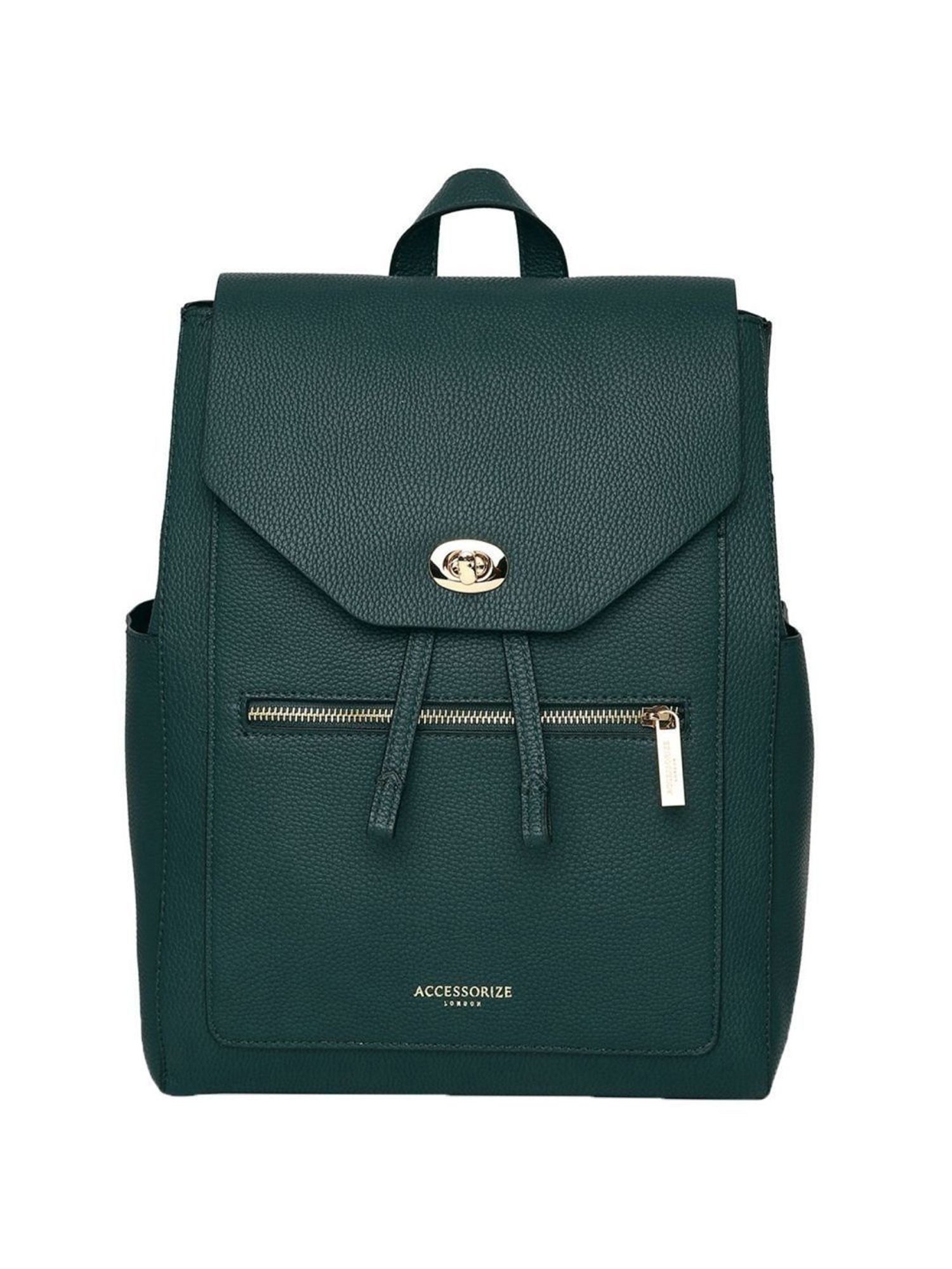 Accessorize London Red Leather Medium Backpack