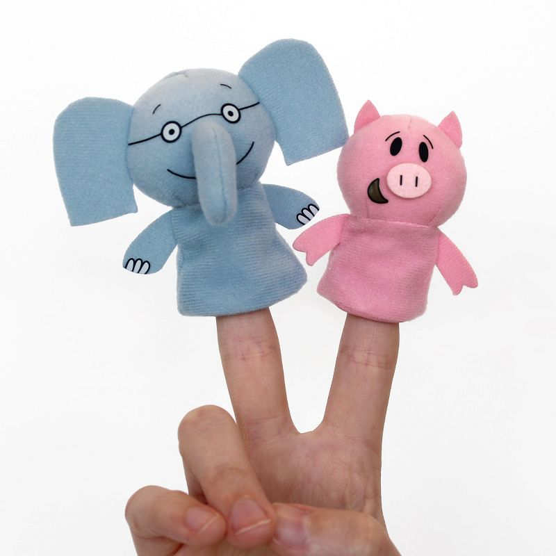 Yottoy Mo Willems Elephant/Piggie & Pigeon/Duckling Finger Puppet Set