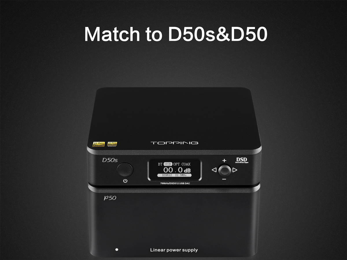 TOPPING P50 Low Noise Linear Power Supply for Topping D50 D50s DX3 Pro D30