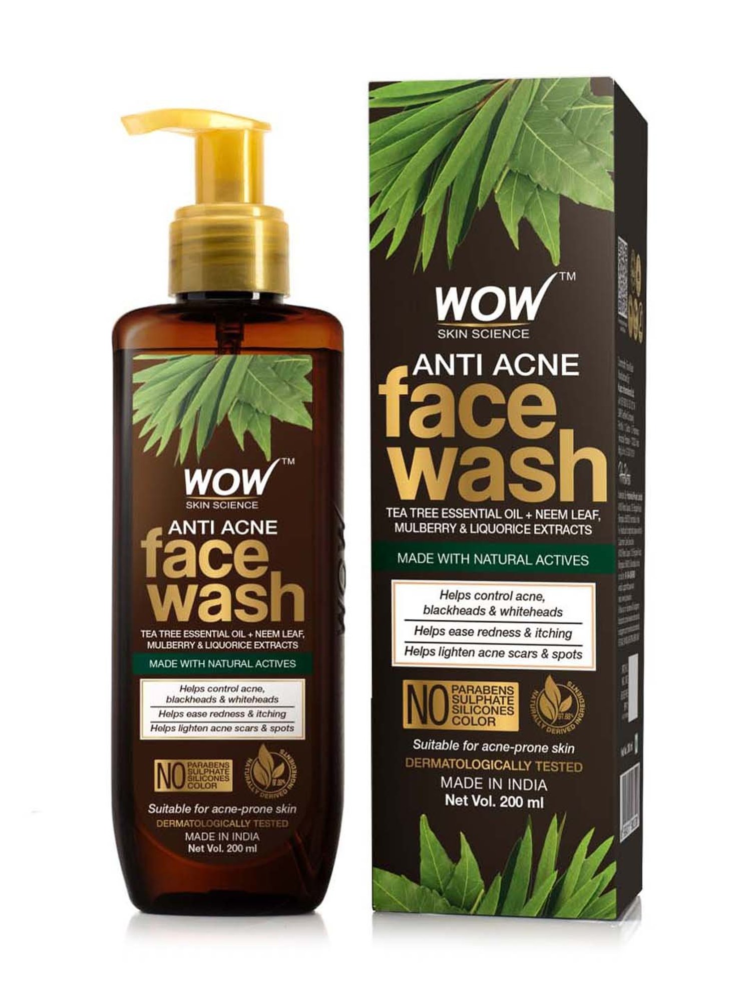 WOW Skin Science Anti Acne Face Wash - 200 ml