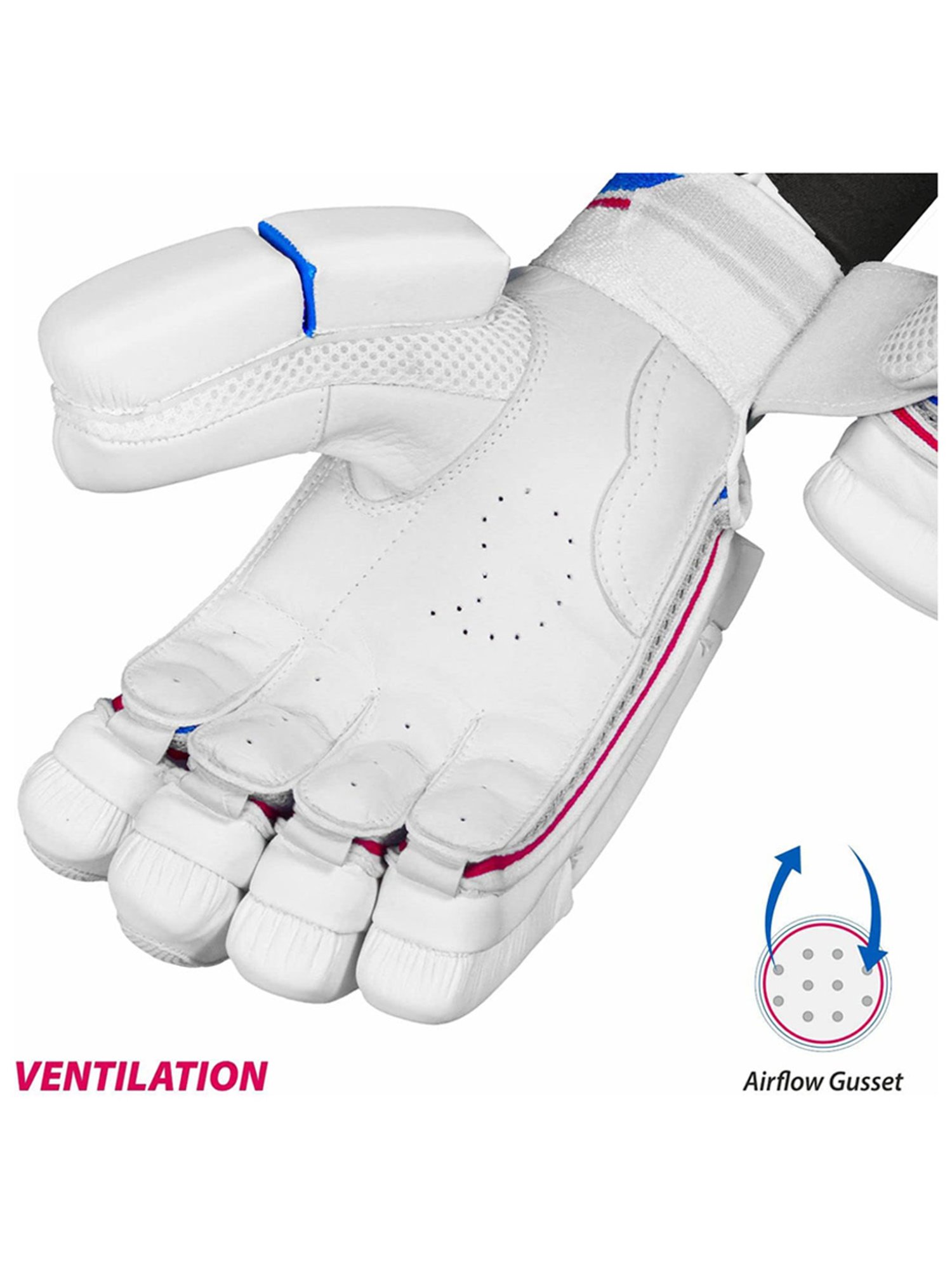 DSC Intense Frost Leather Cricket Batting Gloves Size - Boys