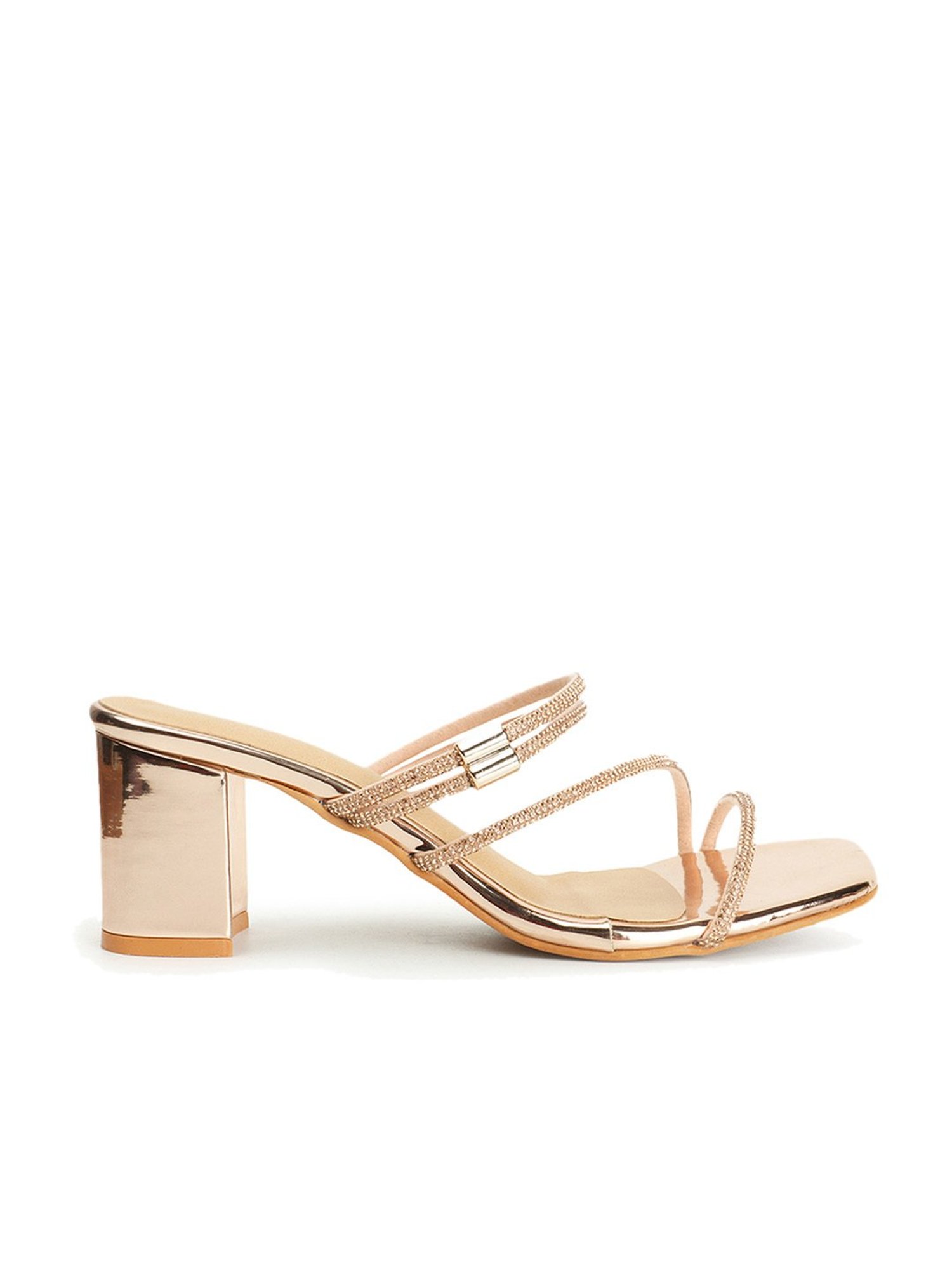 Iconics Women's Rose Gold Casual Sandals