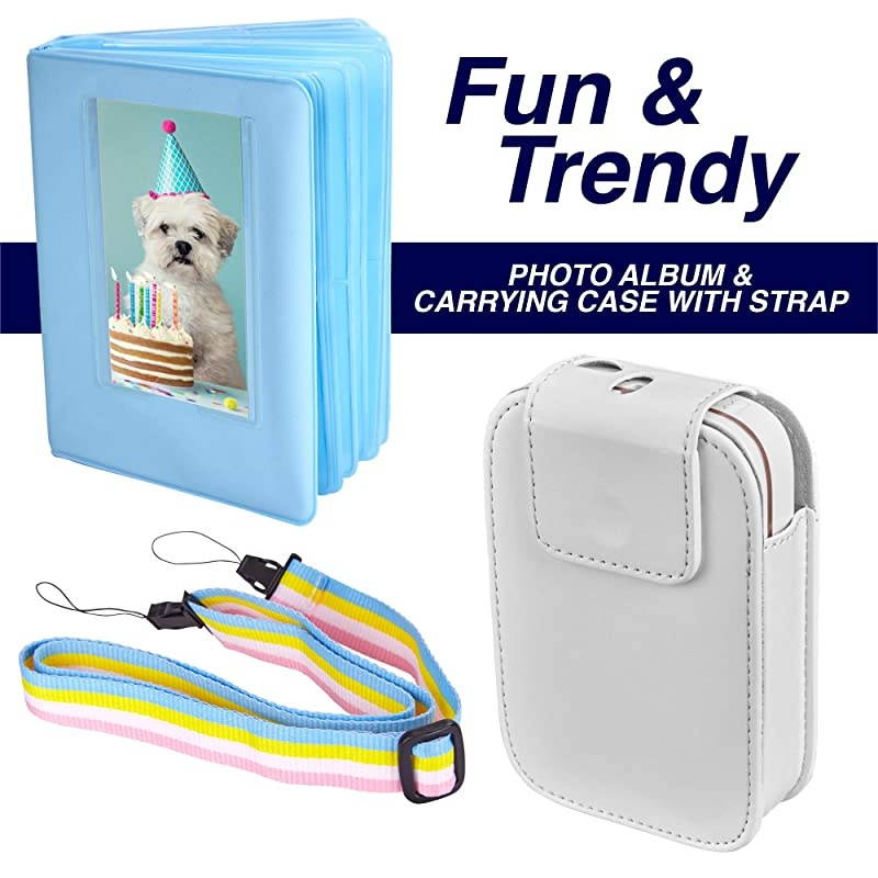 Sprocket 2x3" Premium Zink Sticky Back Photo Paper (3 Twin Packs, 60 Total) + Sprocket Case (White) + 60 Sticker Frames + 5 Plastic Desk Frames + 10 Paper Frames + Album + Micro-Fiber Cloth