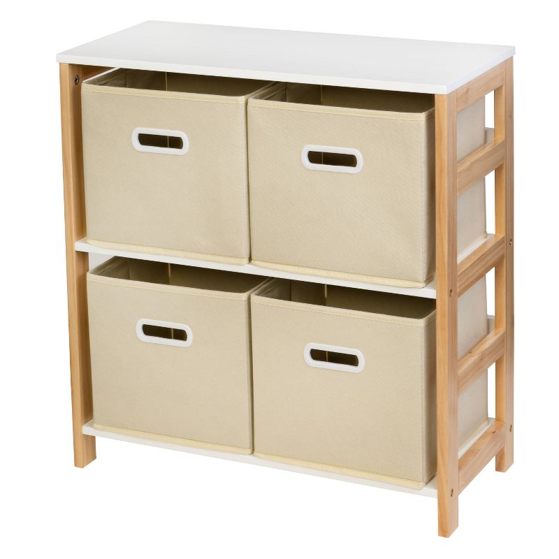 RealRooms Hopa Single Door Pantry Organization, Kitchen Organizer, Ivory Oak