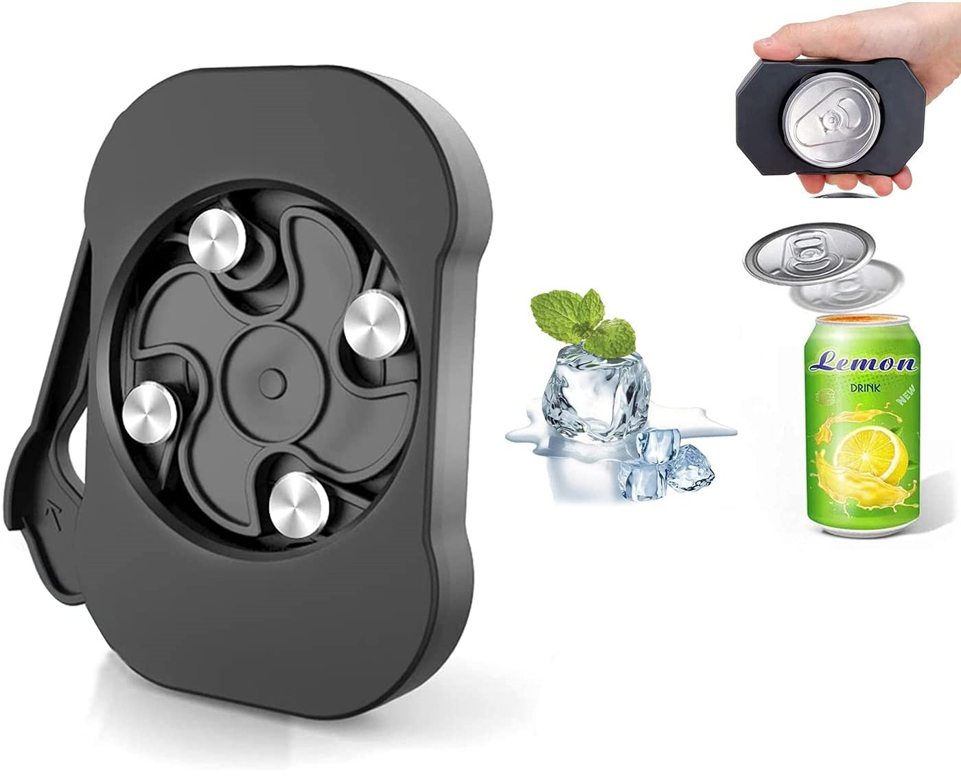 Topless Can Opener-Beer Can Opener & Bottle Opener 2Pcs,Can Top Remover Soda Can Opener, Handheld Safety Easy Manual No Sharp Edge Can Openers Smooth Edge, Effortless Rip and Sip Can Opener