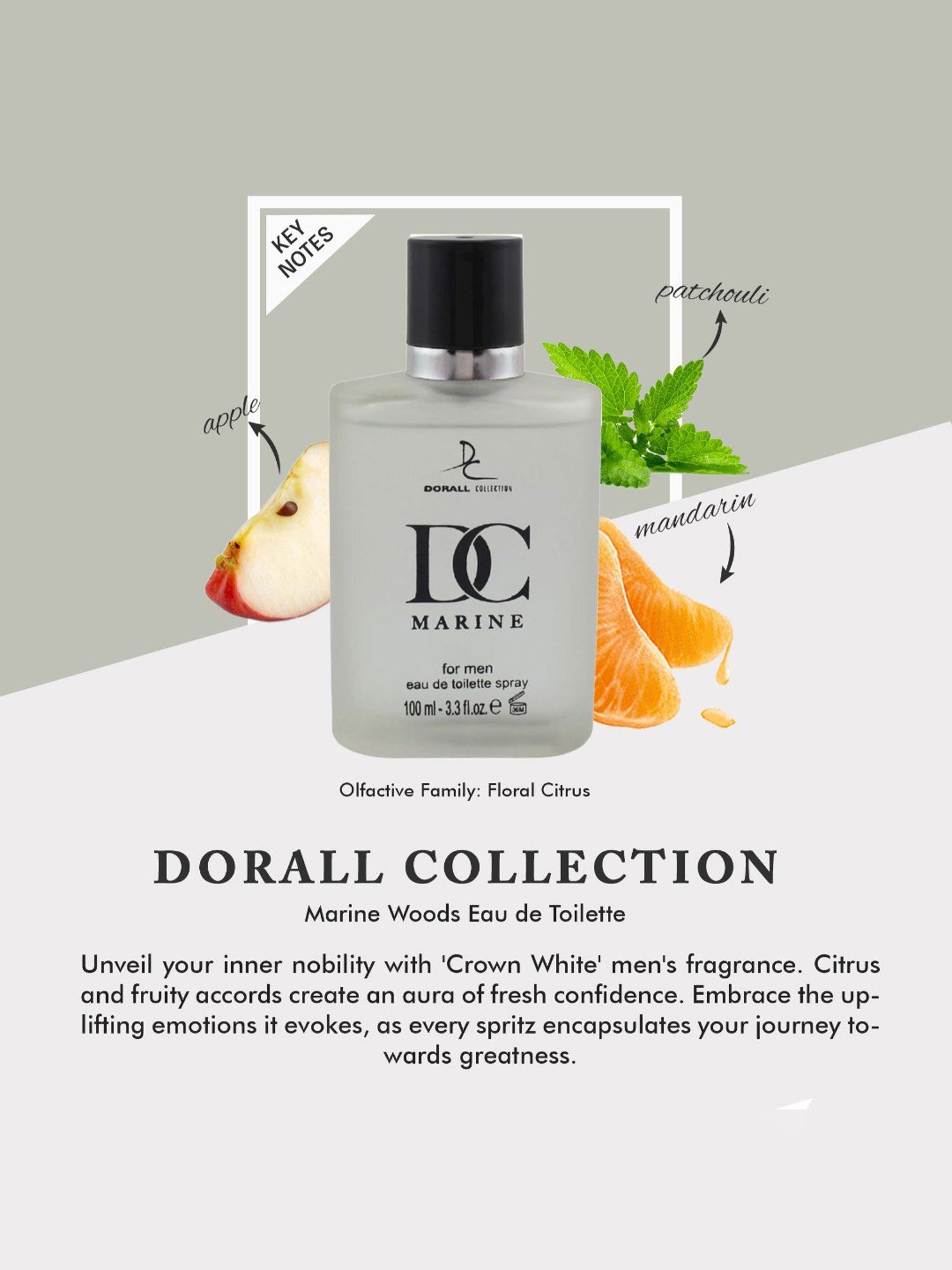 Dorall Collection DC Marine Woods Eau de Toilette for Men - 100 ml