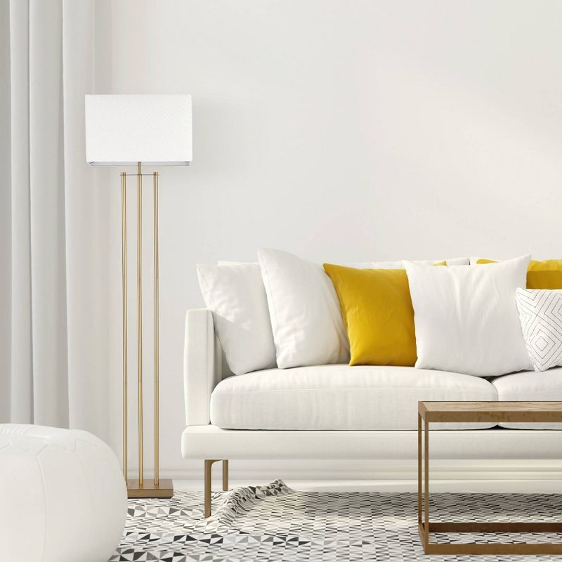 62" Soho Floor Lamp with Linen Shade White - Globe Electric