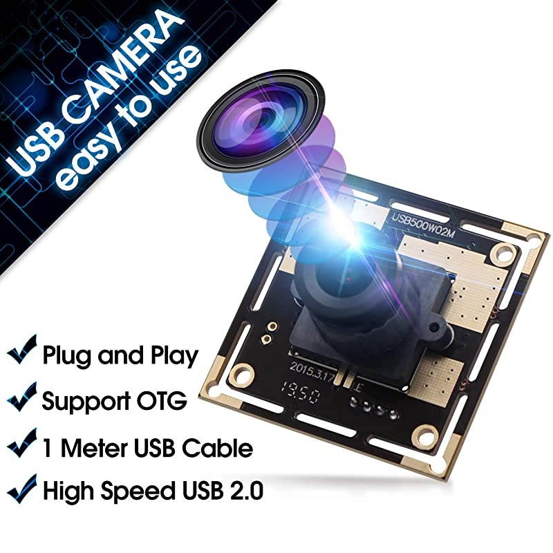 Megapixel USB Camera Module HD 292X1944 USB Webcamera with CMOS OV640 Sensor USB with Camera Machine Vision Mini Webcam for Windows Mac Andriod LinuxPlugampPlayOTG Camera 21mm Lens