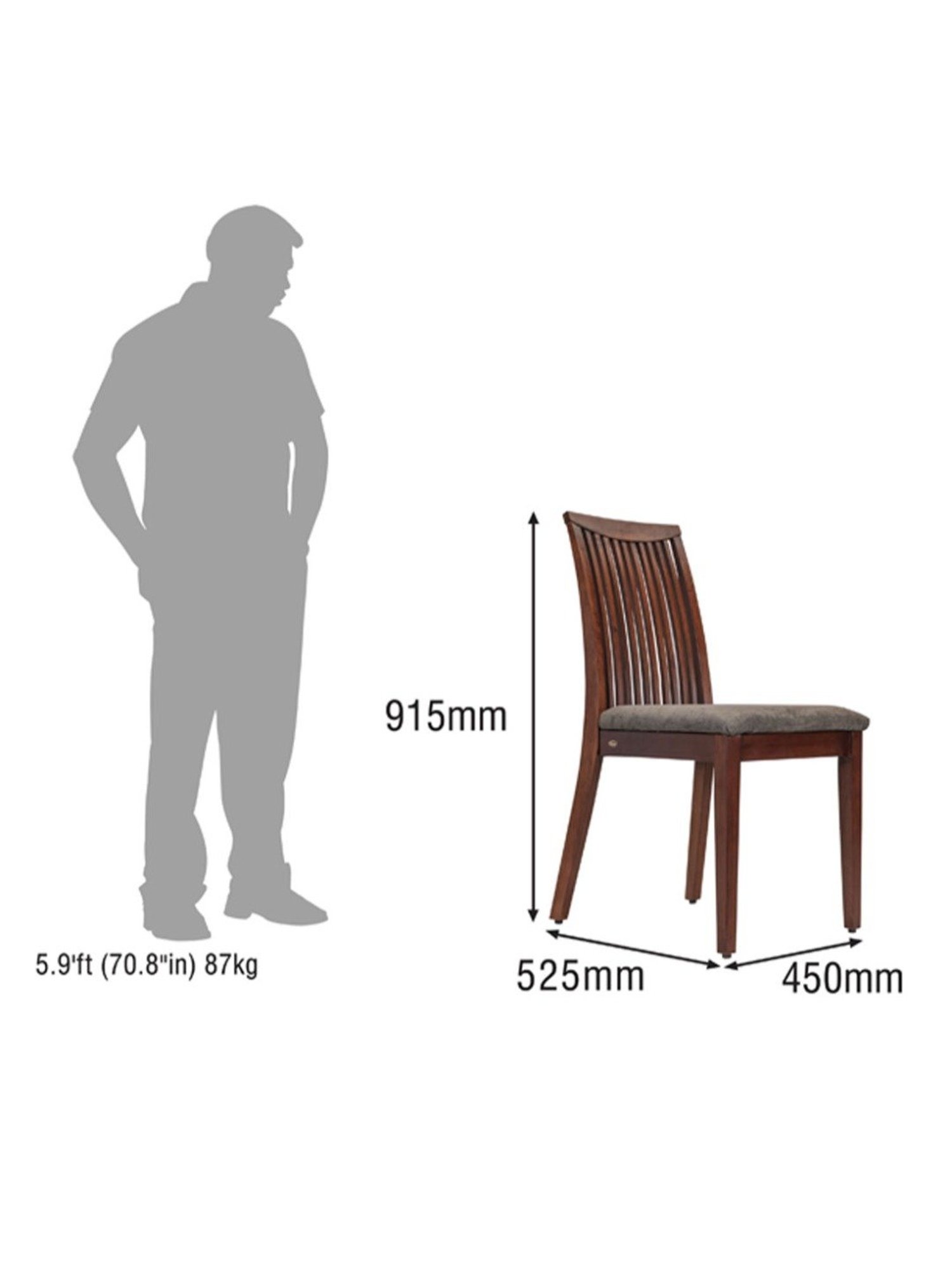 Durian Elanor Modern Brown & Beige Premium Leatherette Dining Chair