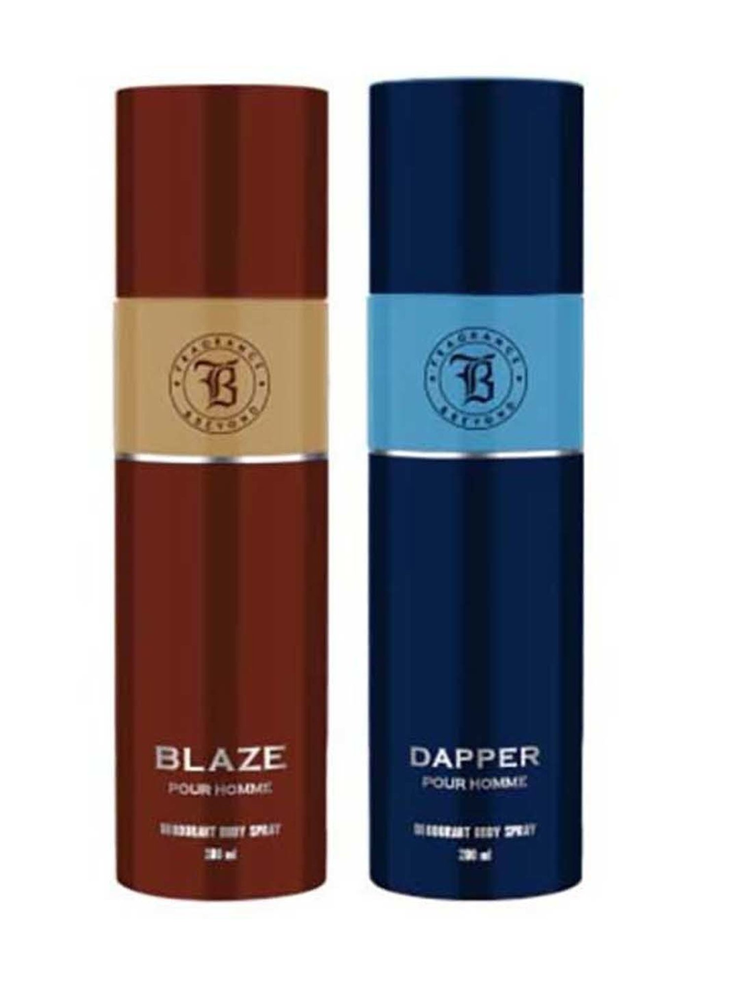 Fragrance & Beyond Blaze and Dapper Deodorant Body Spray for Men Pack of 2