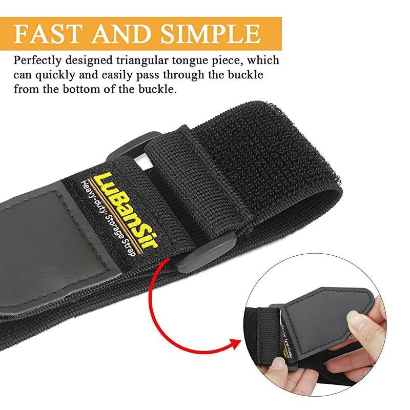 Cinch Straps 2 x 18 6 Pack Elastic Hook and Loop Storage Straps with Buckle for Bicycle Truck Boat and More for Extension Cords Ropes Hoses Organization Black