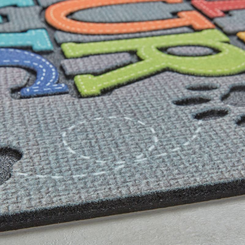 1'6"x2'6" Paw Stitch Doorscapes Mat Gray - Mohawk