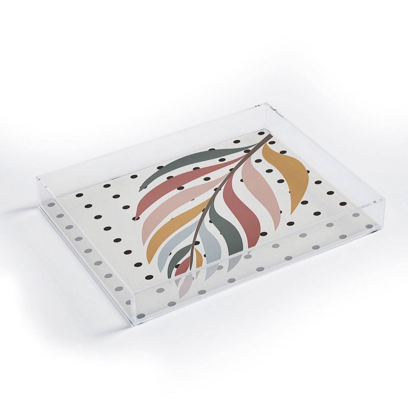 17" x 14" Acrylic Alisa Galitsyna Colorful Palm Branch Tray - society6