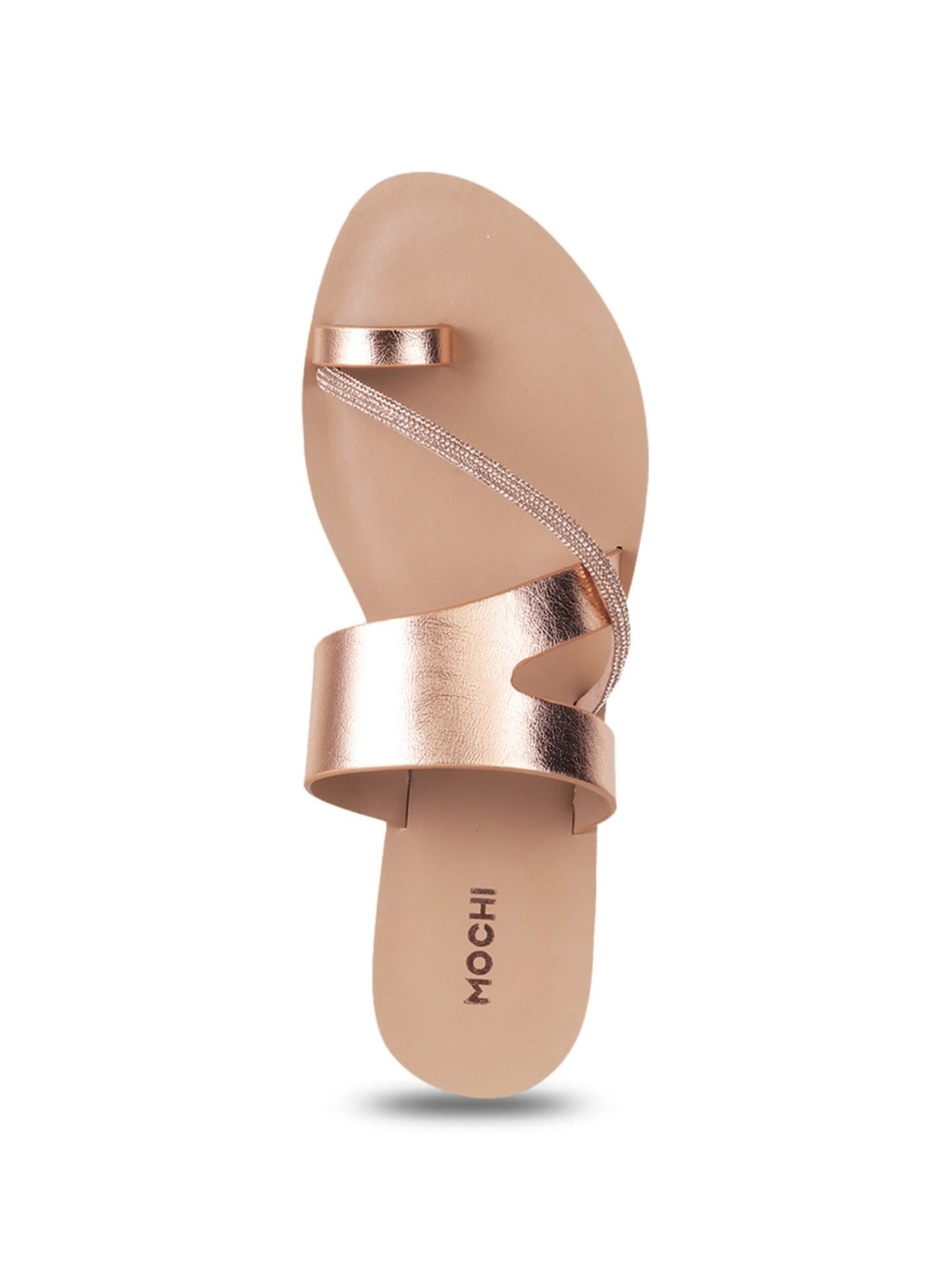 Mochi Women's Rose Gold Toe Ring Sandals