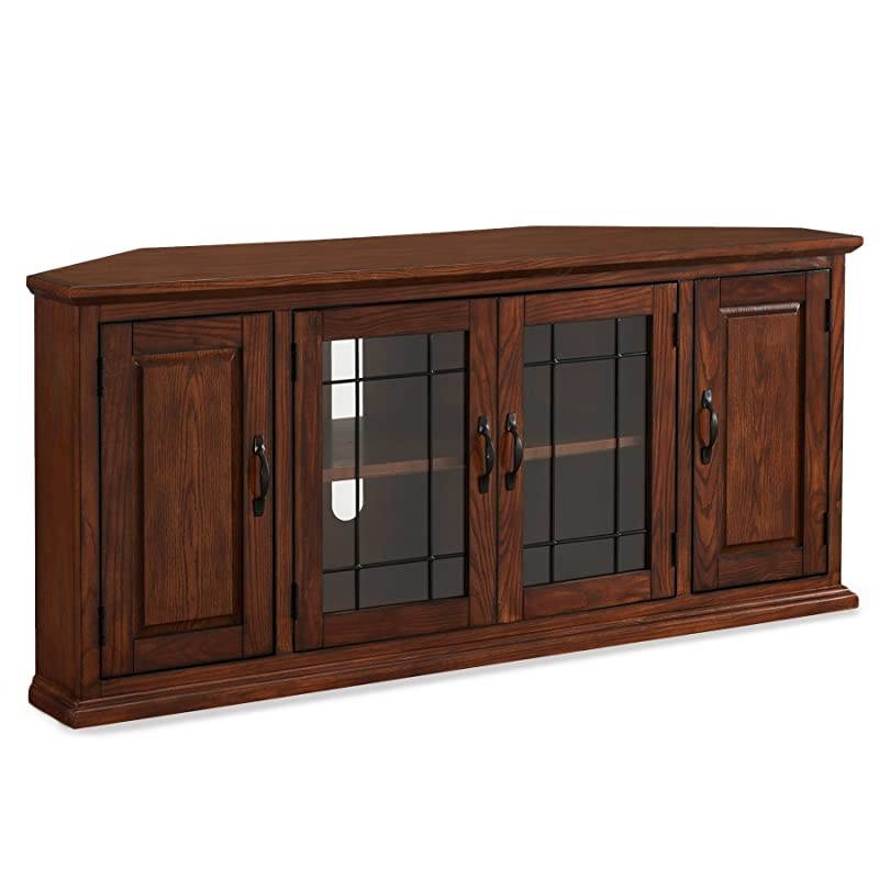 Riley Holliday Corner TV Stand, Burnished Oak