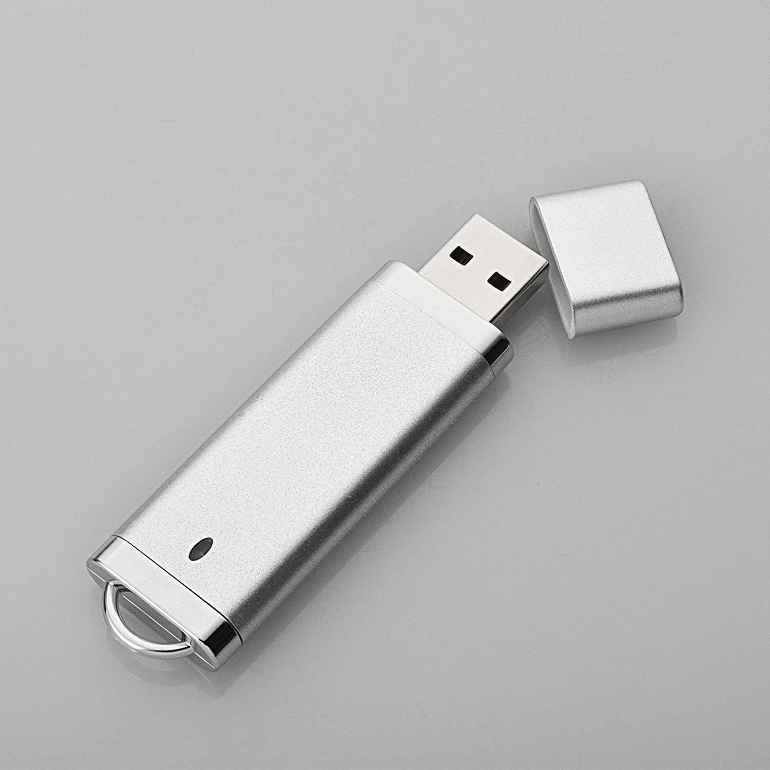 KEXIN 4GB USB 2.0 Flash Drive in Snapcap, Silver (20 Pieces)