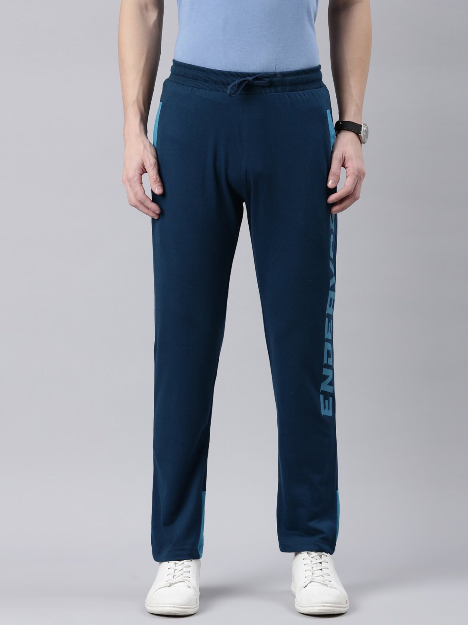 Dixcy Scott Originals Moroccan Blue Regular Fit Printed Track Pants