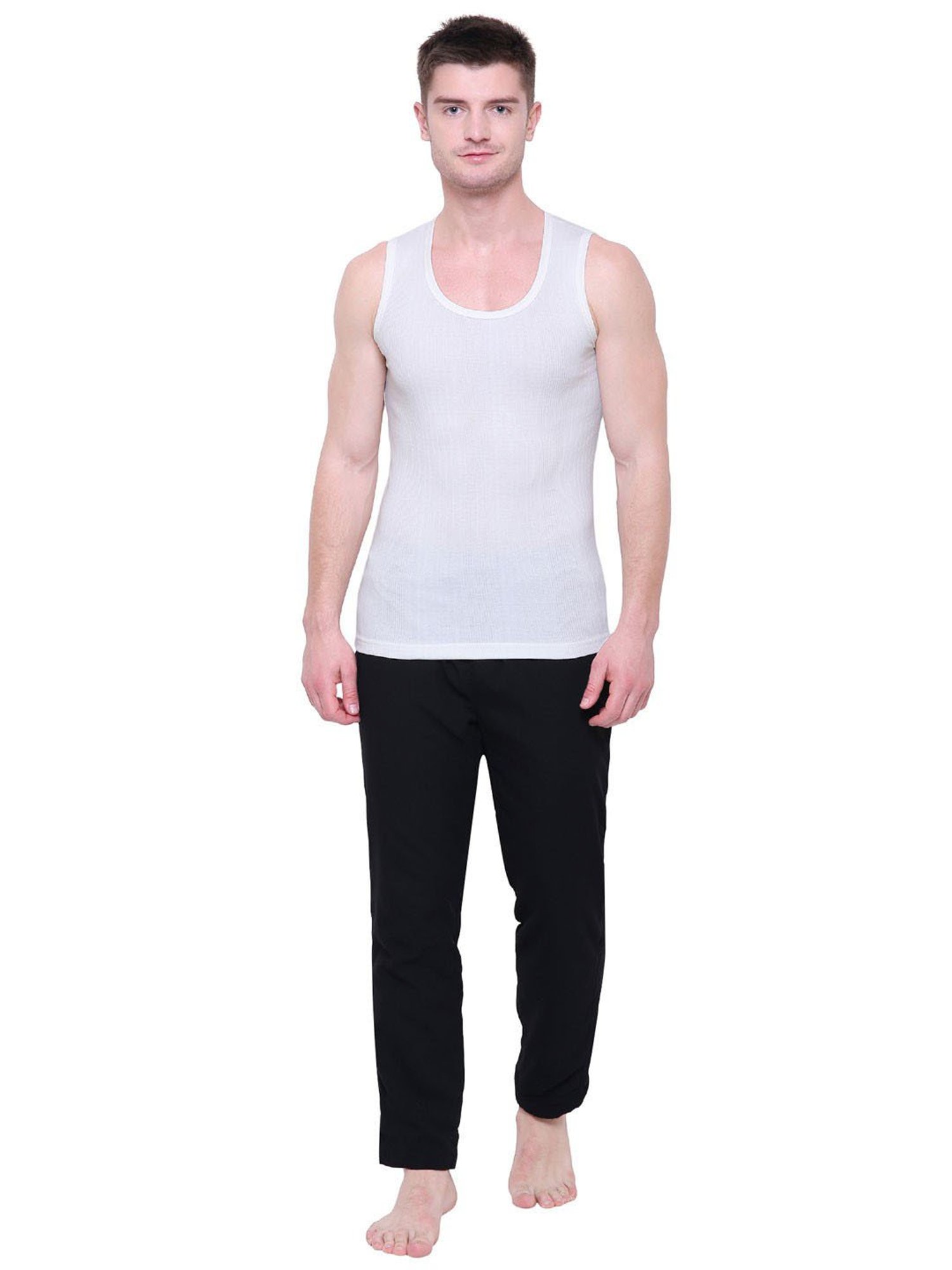 Bodycare White Regular Fit Vest