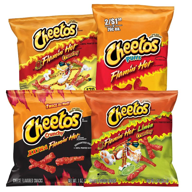 Cheetos Flamin Hot and Spicy Variety Pack - 40ct