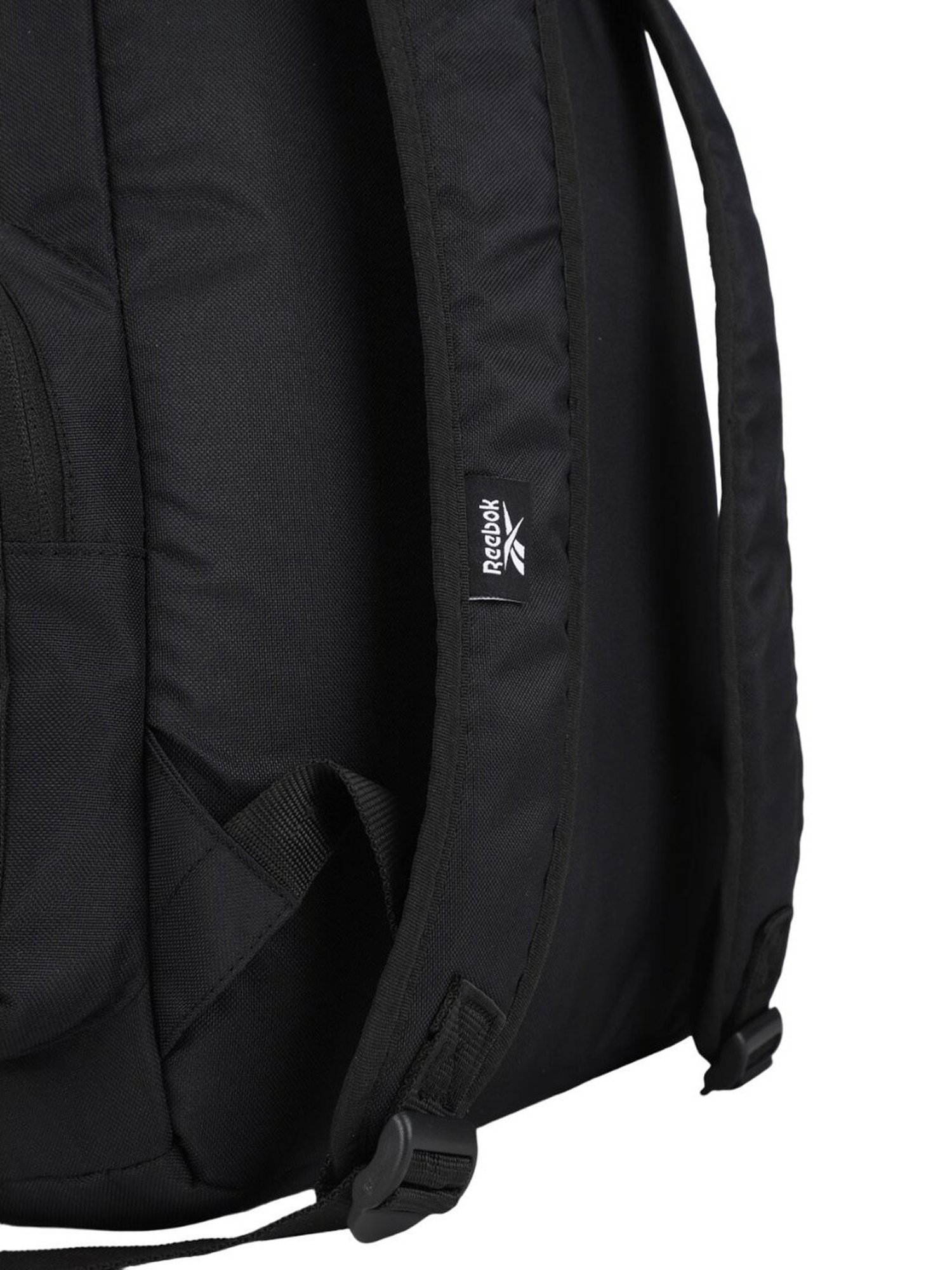 Reebok Black Polyester Solid Backpack