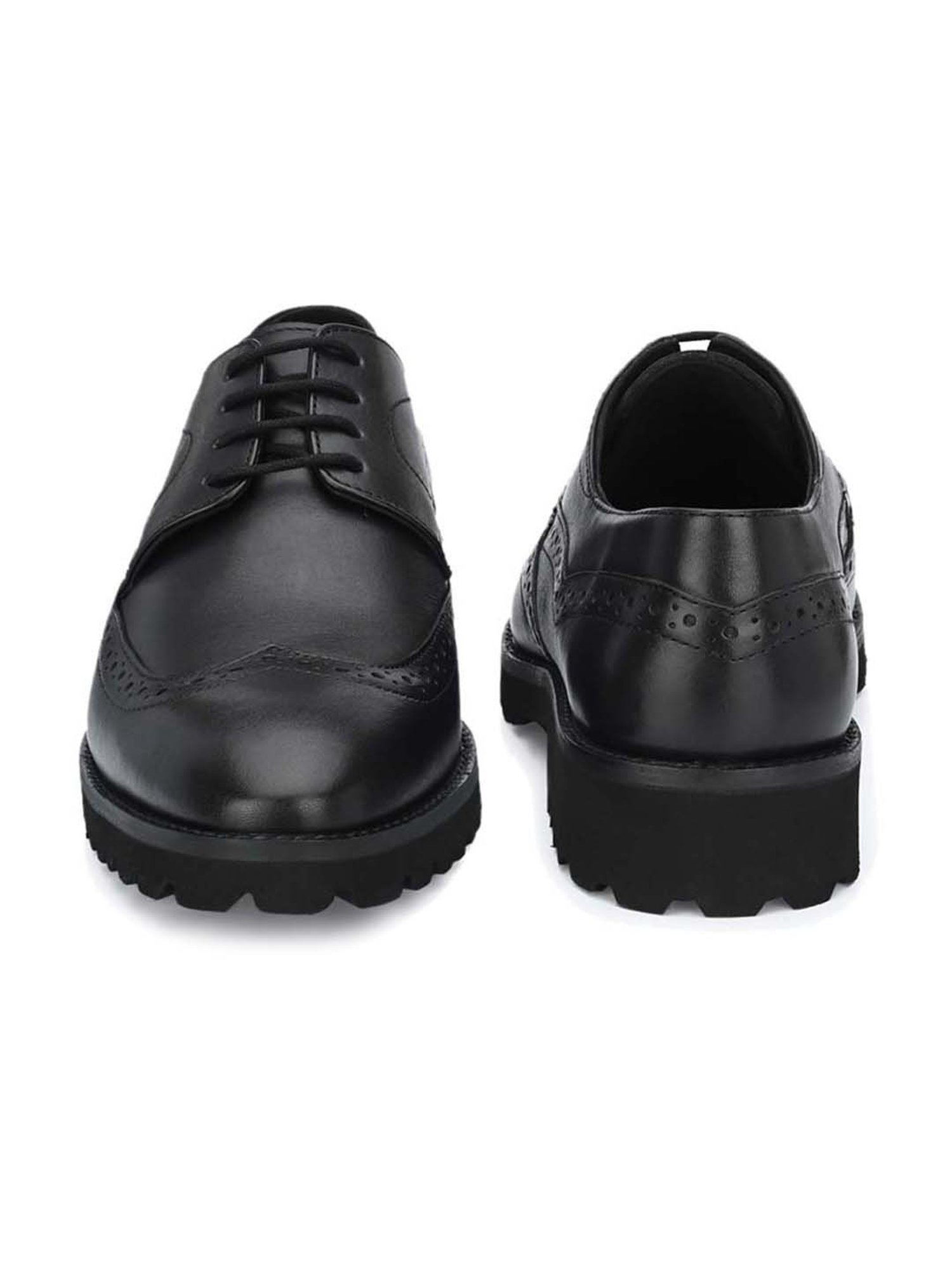 Delize Men's Black Derby Shoes