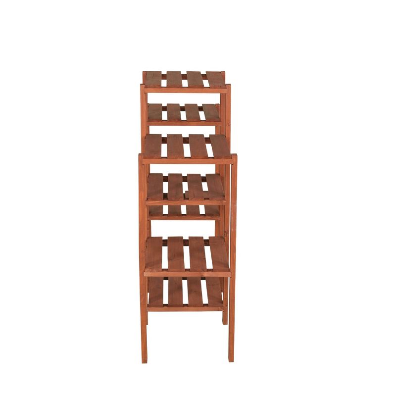 7 Tier Plant Stand Rectangular - Brown - Leisure Season