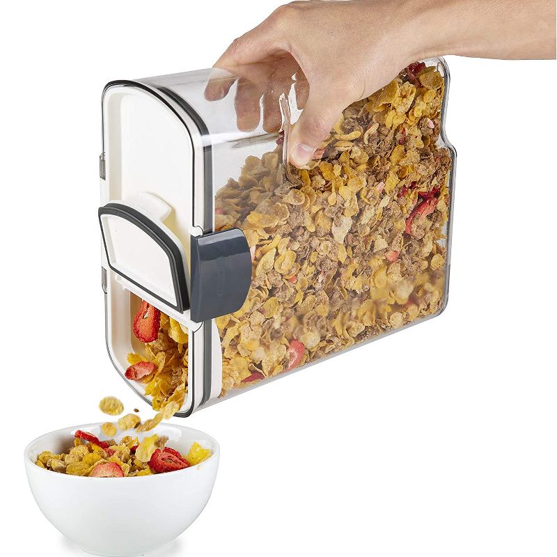 PrepWorks Progressive 4.5-Quart Plastic Cereal Keeper Container, Clear (2 Pack)