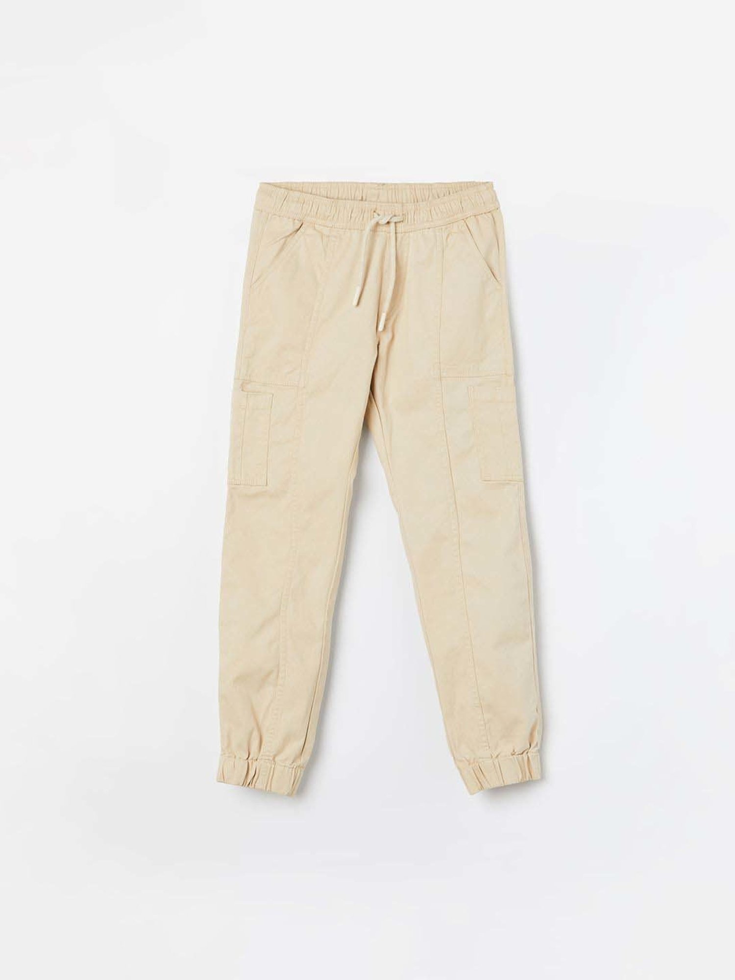 Juniors by Lifestyle Boys Beige Cotton Solid Woven Bottom
